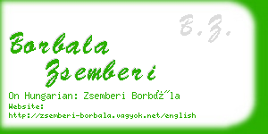 borbala zsemberi business card